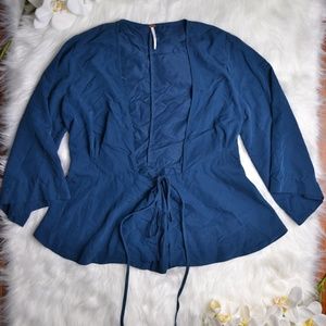 Free People Grand Piano Wrap Deep Sapphire Top S